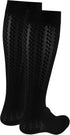 Truform Compression Socks, 15-20 mmHg, Women's Dress Socks, Knee High Over Calf Length, Black Cable Knit, Small...