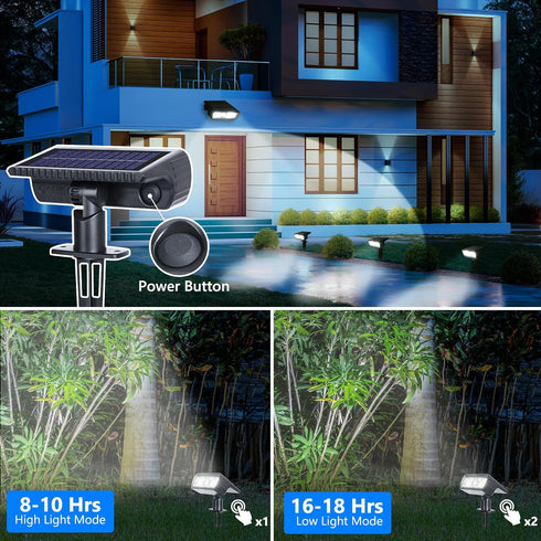 Toodour Solar Spot Lights Outdoor, 2 Pack Solar Lights Outdoor with 2 Modes, Waterproof Solar Powered Flood Lights Landscape Lighting for Yard Gar...