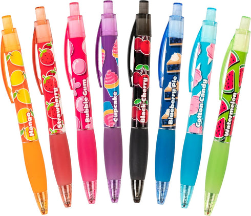 Scentco Glitter Gel Smens (2 Pack) - Gourmet Scented Pens, Colored Gel Ink, Medium Point, 8 Count...