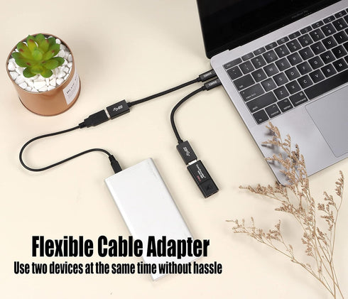 SAHEL USB C to USB Adapter (2-Pack), USB Type-C to USB 3.0 OTG Converter, Thunderbolt 3 to USB Female Adapter, Compatible with MacBook Pro/Air, iP...