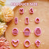 Keoker Polymer Clay Cutters, Easter Polymer Clay Cutters for Earrings Making, 11 Shapes Easter Day Clay Cutters, Small Easter Clay Cutters for Pol...
