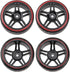 Hard Plastic Wheel Rims & Plastic Tires 12mm Hex Compatible with Traxxas HSP Tamiya Kyosho Himoto 1/10 RC Drift Car (Style 2)...