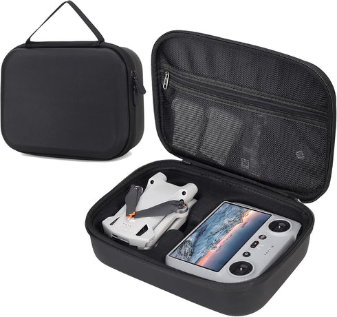 Portable Storage Bag for DJI Mini 3/ Mini 3 Pro (DJI RC/RC-N1 Remote Controller) Waterproof PU Leather Carrying Case for DJI Mini 3/ Mini 3 Pro Dr...