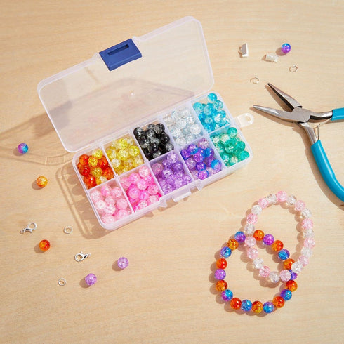 Juvale 12 Pack Mini Clear Storage Containers with 10 Grid Dividers, Small Plastic Tackle Boxes for Beads, Buttons, DIY Jewelry (2.5 x 5 In)...