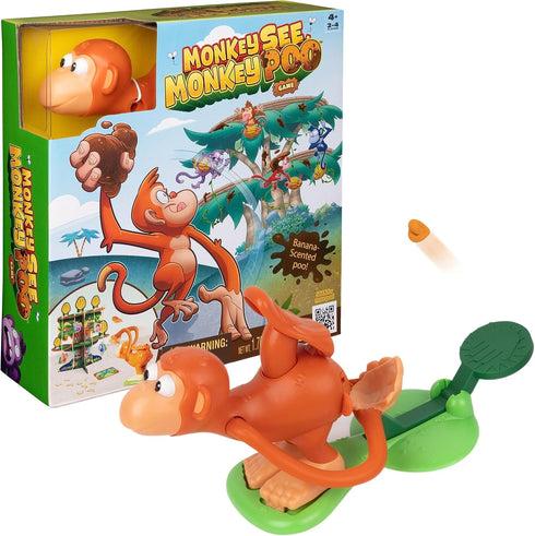 Monkey See Monkey Poo Game for Kids with Banana-Scented Fake Poop, Fun Games | Sensory Toys | Family Games | Funny Gifts, for Preschoolers Ages 4+...