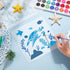 Zonon 9 Pieces Sea Animal Stencils Flower Mermaid Stencil Ocean Stencil Templates for Painting Crafts Reusable DIY Cards Making Scrapbook Summer S...