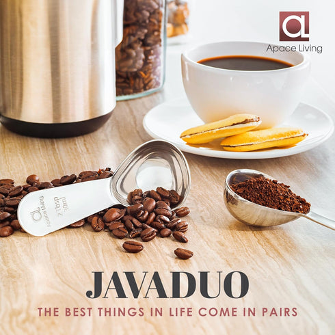 Apace Living Coffee Scoop (Set of 2) - 2 Tablespoon (2 Tbsp / 1/8 Cup / 1 oz) - The Best Stainless Steel Measuring Spoons for Coffee, Tea, and Mor...