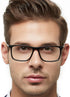 OCCI CHIARI Fashion Men‘s Glasses Square Eyeglasses Frames Clear Lense with Spring Hinge (A-Black+Brown)...