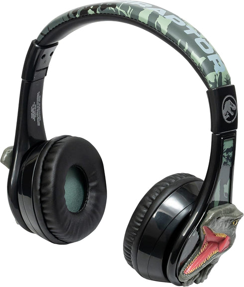 eKids Jurassic World Bluetooth Headphones, Wireless Headphones with Microphone includes Aux Cord, Kids Headphones for School, Home, or Travel...