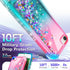 NGB Designed for iPhone SE (3rd 2022 & 2nd Gen 2020)/iPhone 8/7/6/6S Case, Pink/Aqua | Glitter Liquid Cute Cover for Women Girls Kids | with Tempe...
