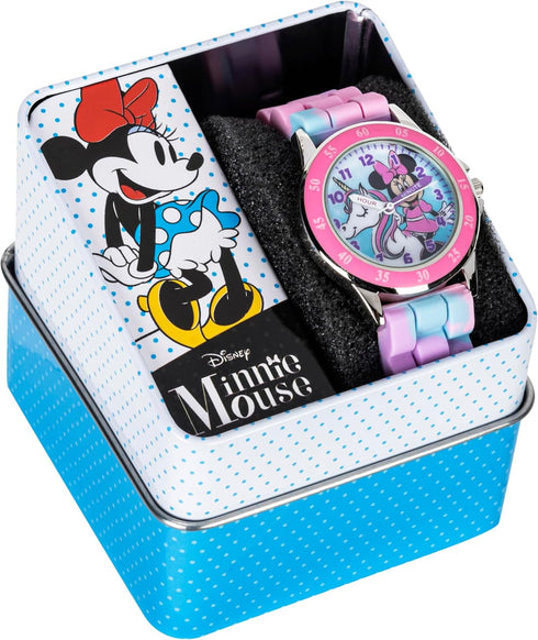 Accutime Kids Disney Minnie Mouse Unicorn Analog Quartz Time Teacher Wrist Watch with Pink Bezel, Cotton Candy Strap for Toddlers, Girls & Boys to...