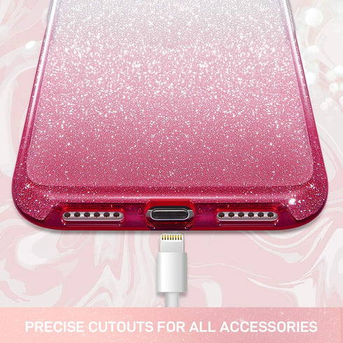 MILPROX Case Compatible for iPhone 11, Bling Sparkly Glitter Luxury Shiny Sparker Shell, Protective 3 Layer Hybrid Anti-Slick Slim Soft Cover for ...