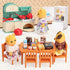 Dollhouse Furniture Set for Kids Toys Miniature Doll House Accessories Pretend Play Toys for Boys Girls & Toddlers Age 3+ with Kitchen...
