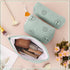 3 Pcs Makeup Bag Corduroy Cosmetic Bag Aesthetic Cute Preppy Makeup Bags for Women Smile Small Makeup Purse Pouch Travel Toiletry Bag Set Makeup O...