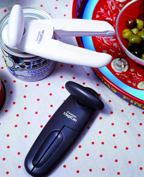 MagiCan Manual Can Opener - Heavy Duty Kitchen Gadget, Effortlessly Open Cans, White, Stainless Steel...