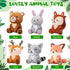 Aoriher 6 Pcs Mini Woodland Animals Plush Toys Bulk 4 Inch Cute Plush Bear Rabbit Squirrel Raccoon Stuffed Keychain for Baby Shower Birthday Party...