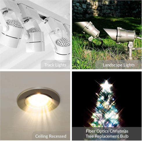 Simba Lighting MR11 Halogen 20W 12V FTD Spotlight Light Bulbs (10 Pack) 2-Pin 220lm for Landscape, Accent, Track Lights, and Fiber Optics, GU4 Bi-...