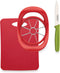 Farberware Healthy Eating Set (Apple Slicer, Paring Knife, Small Cutting Mat), 3-Piece, Red and Green...