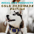 Regal Dog Products Small Light Blue Waterproof Dog Collar with Gold Buckle, Resilient and Durable Materials, Comfortable Design - for Small, Mediu...