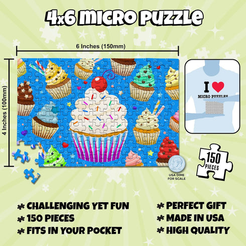 MicroPuzzles “Celebration” 2-Pack - Mini Puzzles for Adults, 150 Piece Small Puzzles for Adults and Teens - 4” x 6” Inch, Compact and Challenging ...