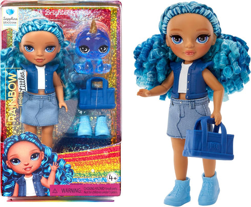 Rainbow High Littles – Sapphire Bradshaw, Blue 5.5" Posable Small Doll with Purse, Magical Pet Yeti, Girls Toy Gift, Kids Ages 4-12 Years...