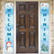 Welcome Hello Winter Porch Banner Snowman Cardinal Christmas Xmas Holiday Front Door Sign Wall Hanging Party Decoration...