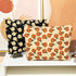 2 Pieces Orange Black Flower Makeup Bag Large Corduroy Cosmetic Bag Capacity Canvas Travel Toiletry Bag Organizer Cute Makeup Brushes Aesthetic Ac...