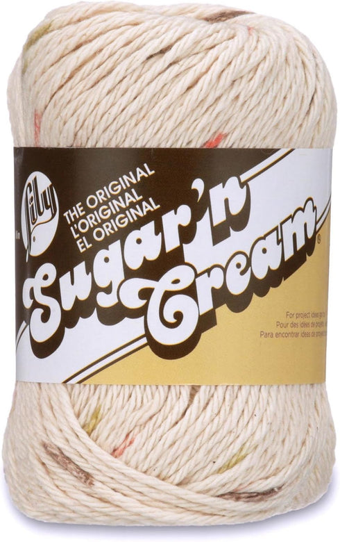 Lily Sugar 'N Cream The Original Ombre Yarn, 2oz, Gauge 4 Medium, 100% Cotton, Sonoma Print - Machine Wash & Dry......