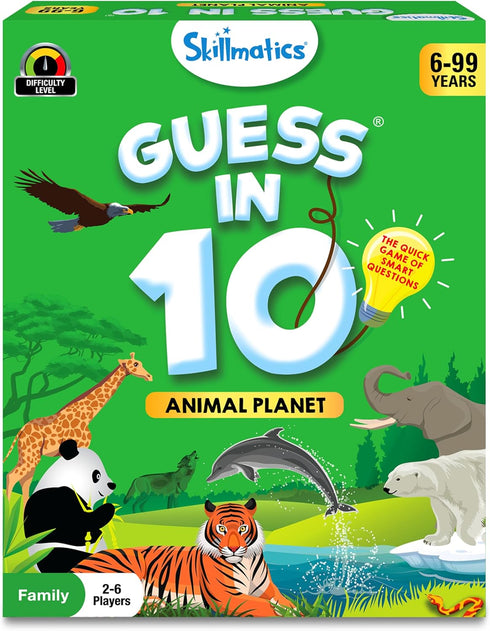 Skillmatics Card Game - Guess in 10 Animal Planet, Perfect for Boys, Girls, Kids, and Families Who Love Toys, Board Games, Gifts for Ages 6, 7, 8,...