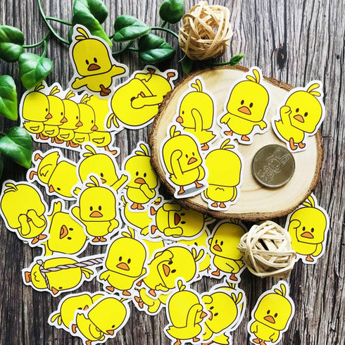 Lovely Little Yellow Duck Stickers 30pcs Decals for Laptops Water Bottles Toys and Gifts for Teens,Girls,Perfect for Laptop,Phone,Skateboard,Trave...