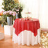 Eternal Beauty Red Square Sequin Tablecloth Sparkly Overlay for Wedding Party Birthday Baby Shower Christmas 48"x48"...