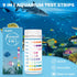 9 in 1 Aquarium Water Test Kit - Easy & Accurate Aquarium Test Strips, 125 Strips Fish Tank Water Testing Kit Monitor pH, Nitrite, Nitrate and Mor...