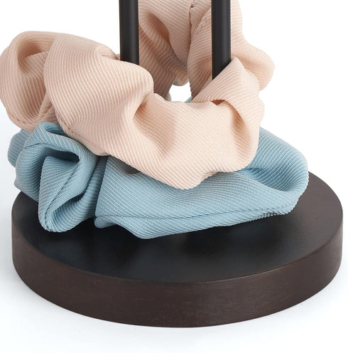 Mkono Scrunchies Holder Stand Hair Accessories Organizer Gold White Metal Scrunchies Tower Hold 25-35 Scrunchies Modern Vertical Hair Tie Headband...