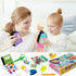 Euclidean Cube 2 Pieces Mini Doll Backpack Toys with 12 Stationery Surprises Inside, Collectible Mini Backpack for Doll with Carabiner, Doll Schoo...