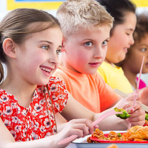 Reusable Travel Utensils Set with Case, 4 Sets Wheat Straw Portable Knife Fork Spoons Tableware, Cutlery for Adults Travel Picnic Camping or Daily...