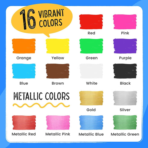 Chalkola Liquid Chalk Markers for Blackboard & Glass (Pack of 16, 6mm Reversible Tip) Washable Chalk Pens for Window, Bistro, Mirror, Car, Wall Ca...