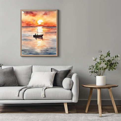 Posterizer 1 pcs- sunrise and sunset-landscape nature scene 3-Landscape & Nature Art-Floral Botanical Art- Decor for Home & Office- unframed wall ...