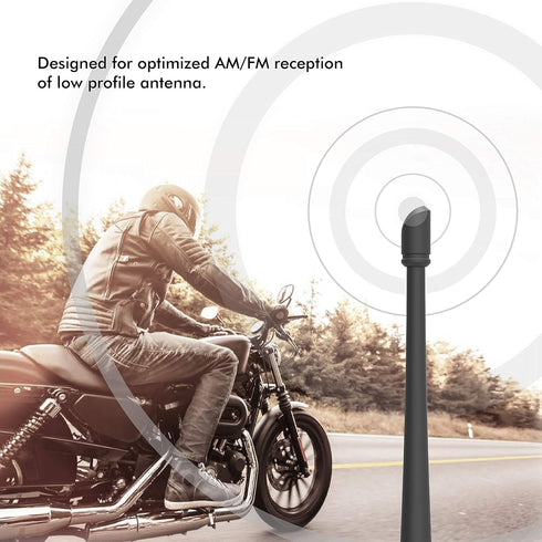 RYDONAIR Short Antenna Compatible with Harley Davidson 1989-2025, Internal Copper Coil for Enhanced Reception, 7 inches Rubber Antenna Replacement...