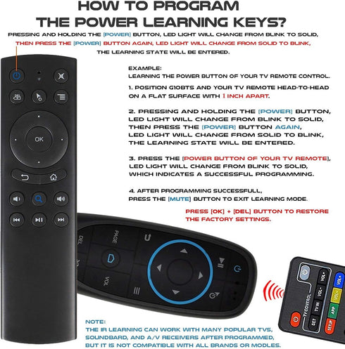 G20BTS Bluetooth 5.0 Mouse Remote Control, Built?in 6?axis Gyroscope Sensor Mouse for Smart Television/Android Television Box with Bluetooth Funct...