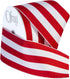 Berwick Offray 140534 Berwick 2.5" Wide Wired Edge Carnival Grosgrain, 25 Yards, Red and White Stripe Pattern...