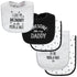 Hudson Baby Unisex Baby Cotton Terry Bib and Burp Cloth Set, Mom Dad Moon And Back, One Size...