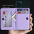 ID Card Holder for Back of Phone Leather Phone Wallet Stick On with Stand Flip Waterproof Leather Adhesive Wallet for Most Cellphones (Lavander)...