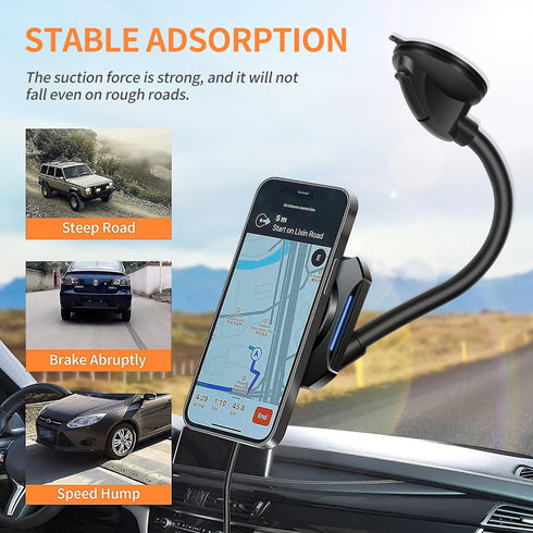 OTAO for Magsafe Car Mount Charger, Wireless Charger Fast Charging for Magsafe Car Charger, Air Vent/Dashboard Magnetic Phone Holder for iPhone 15...