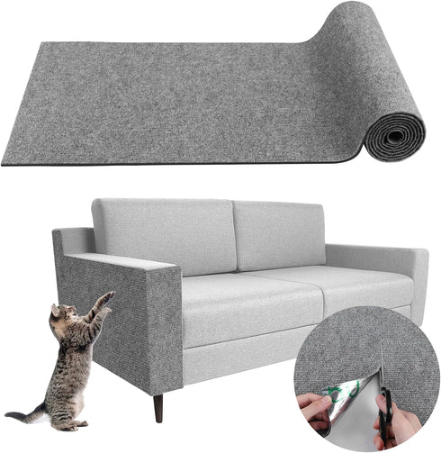 Climbing Cat Scratcher Mat Trimmable Cat Scratching Post Carpet 78.7’’x15.8’’ Self Adhesive Carpet Mat Pad Replacement for Cat Tree Shelves Post C...