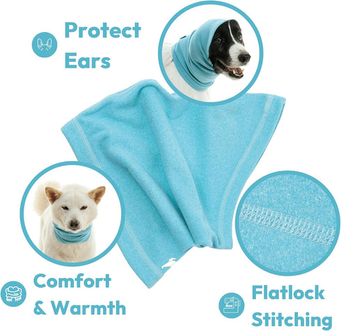 Gooby Snood - Flamingo, X-Small - Warm Cover for Dogs to Protect from Cold or Noise...