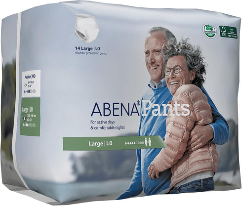 Abena Pants Light Premium Protective Underwear, Level 0, (Medium To Large Sizes) Large, 14 Count...