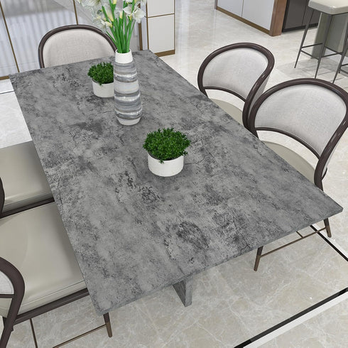 Concrete Wallpaper Cement Contact Paper Dark Grey Wallpaper Peel Stick Countertops 15.75" x 118.11" 3D Rustic Industrial Style Waterproof Removabl...