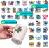 Blue Travel Cosmetic Makeup Bag Sets Include Double Sided Cosmetic Mirror, Hair Brush, PU Travel Toilet Bag, Woven Braclece and 50 Stickers, Makeu...