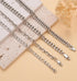 Tornito 8Pcs Chain Bracelet Stainless Steel Curb Width Rope Figaro Cuban Link Paperclip Twist Chain Bracelets Set for Men Women 7.5/8.3/9.0 Inches...