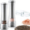Salt and Pepper Grinder Set - Large Capacity Stainless Steel Pepper Grinder and Salt Grinder with Tray in Luxurious Gift-Box - Manual Mills with C...
